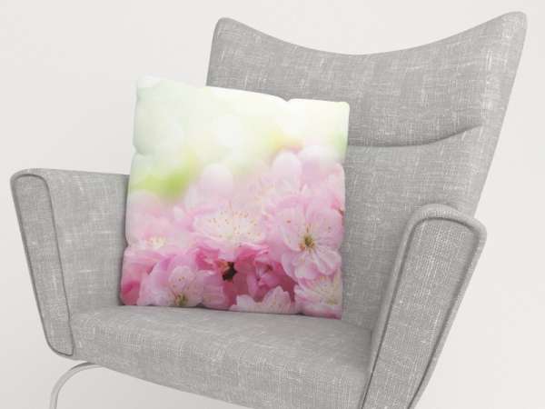 Housse de coussin : FLEURS DE CERISIER DOUCES