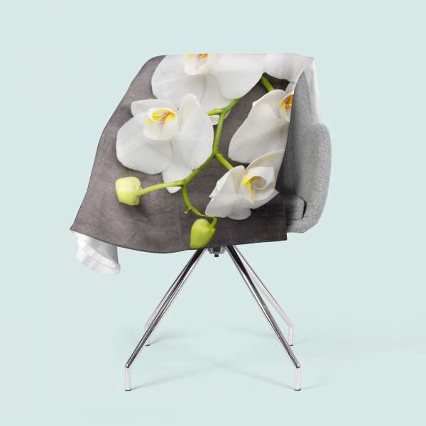 Couverture polaire : GRIS ET BLANC