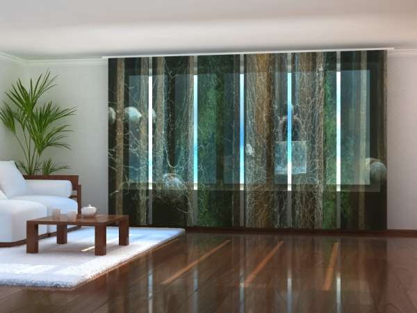 Rideau coulissant (1-6 pcs.) : TOILE D'ARAIGNÉE SUR UNE VIEILLE SERRURE