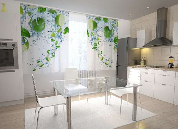 Rideau de cuisine : LIMES FRAIS