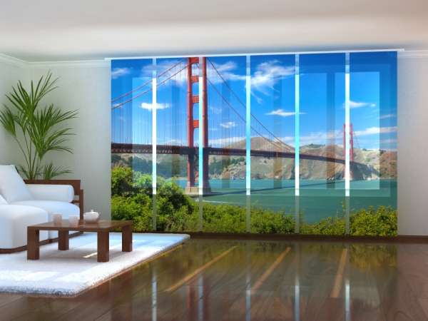 Rideau coulissant (1-6 pcs.) : GOLDEN GATE BRIDGE