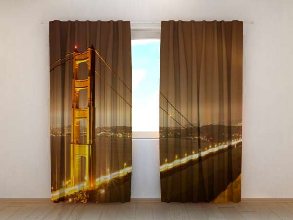 Rideau imprimé : GOLDEN GATE BRIDGE DE NUIT