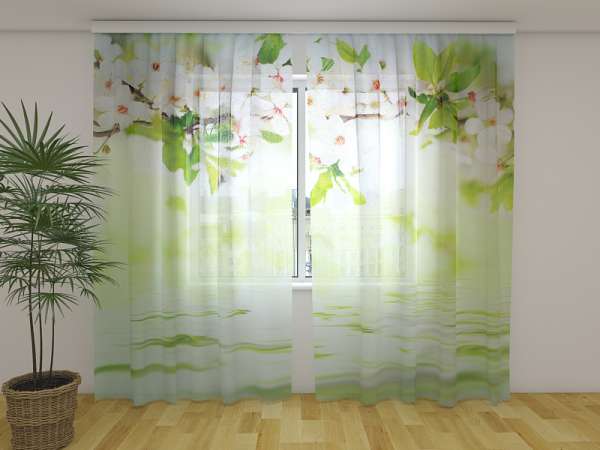 Rideau en mousseline : FLEUR DE PRINTEMPS