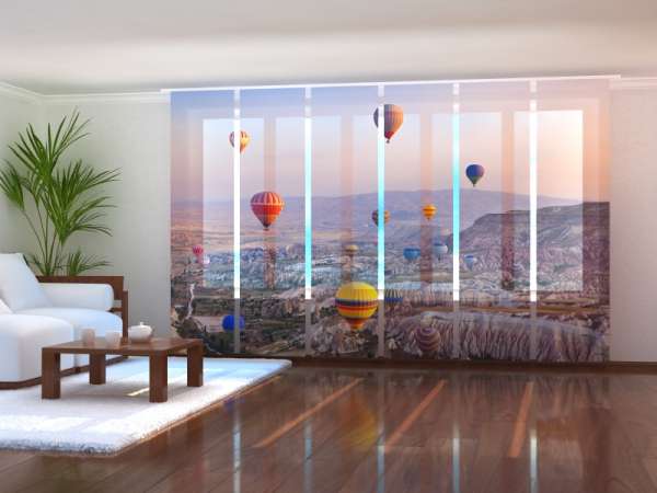 Rideau coulissant (1-6 pcs.) : BALLONS SUR LA CAPPADOCE
