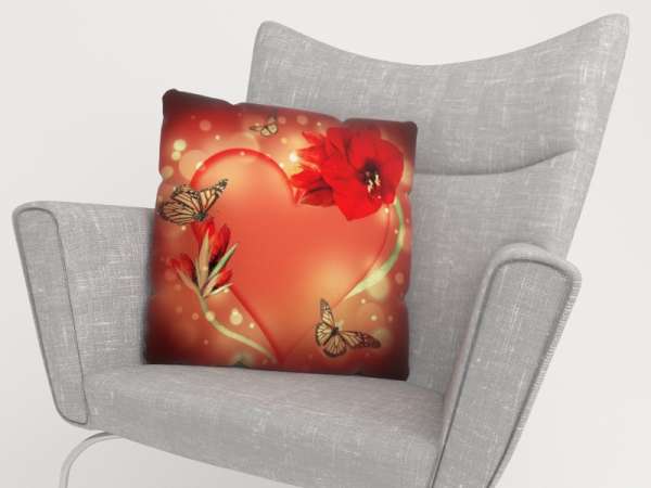 Housse de coussin : TENTATION ROUGE