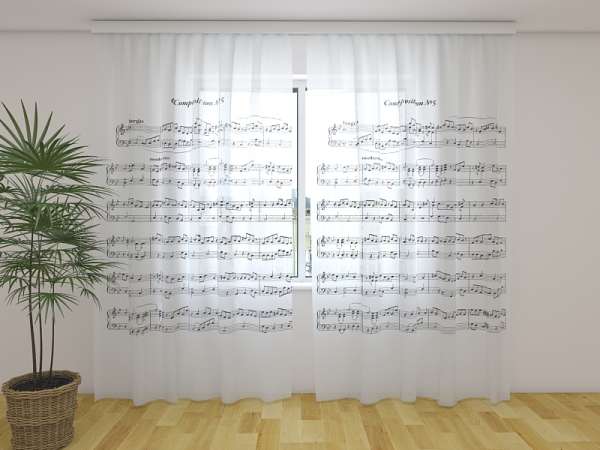 Rideau en mousseline : NOTES DE MUSIQUE