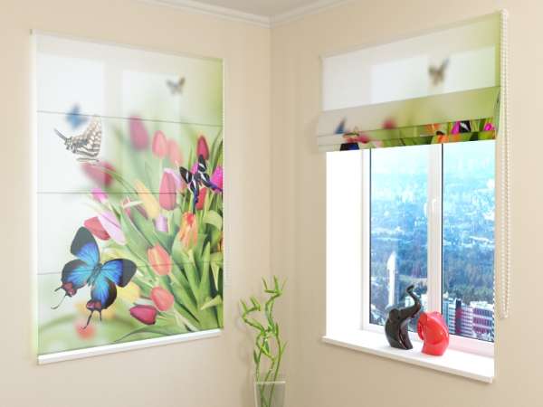 Store Romain : TULIPES ET PAPILLONS