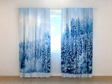 Rideau imprimé : FORÊT DE MONTAGNE ENNEIGÉE Rideau imprimé : FORÊT DE MONTAGNE ENNEIGÉE