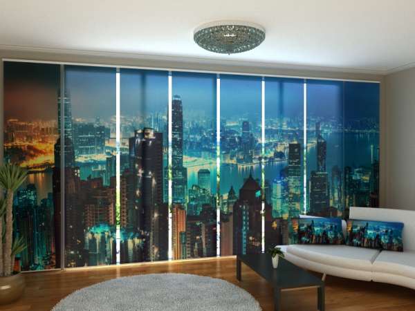 Rideau coulissant (1-8 pcs.) : HONG KONG LE SOIR