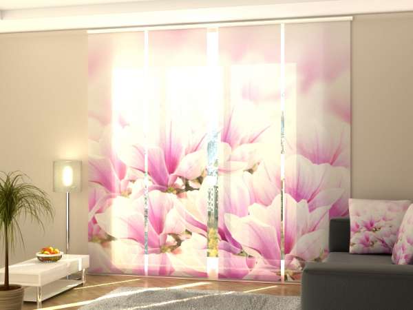 Rideau coulissant (1-4 pcs.) : MAGNOLIAS TENDRES