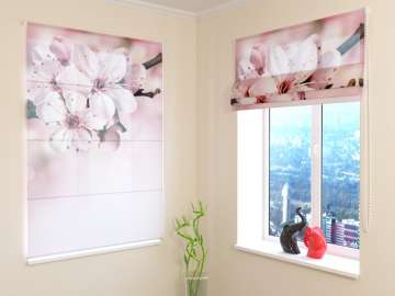 Store Romain : BRANCHE AVEC FLEURS Store Romain : BRANCHE AVEC FLEURS