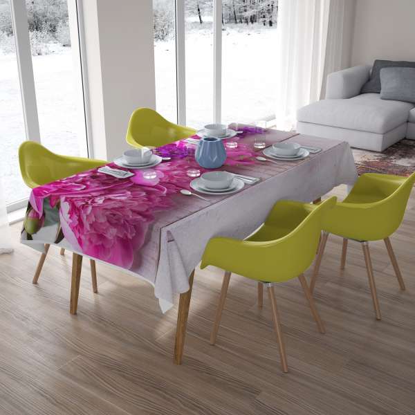 Nappe de table : COLLAGE DE PIVOINES 1