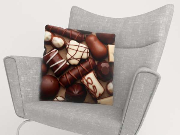 Housse de coussin : CHOCOLATS DOUX