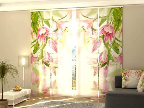 Rideau coulissant (1-4 pcs.) : LYS ROSE