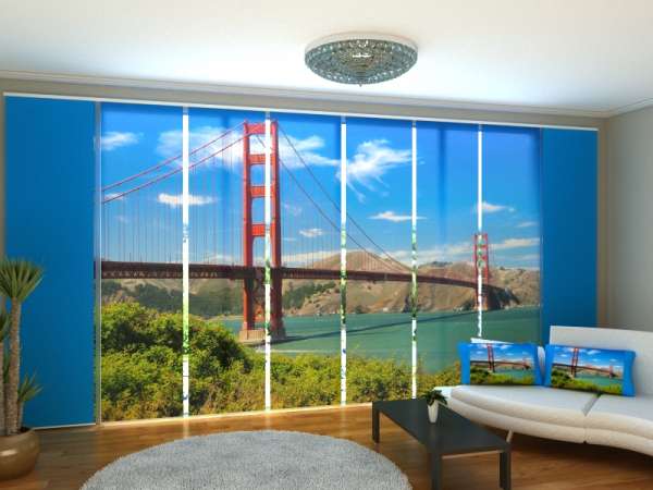 Rideau coulissant (1-8 pcs.) : GOLDEN GATE BRIDGE