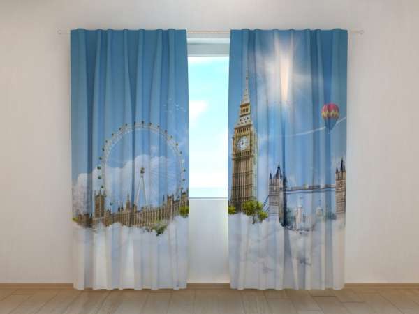Rideau imprimé : CIEL DE LONDRES
