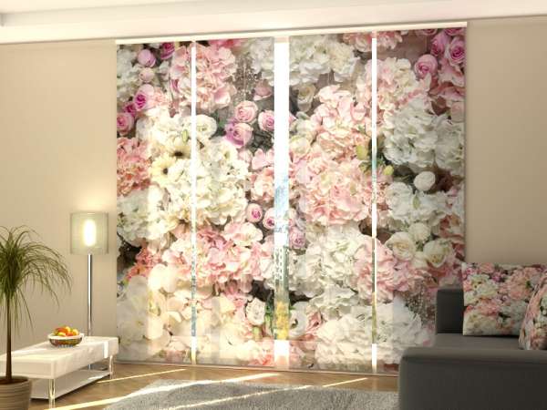 Rideau coulissant (1-4 pcs.) : MUR DE FLEURS