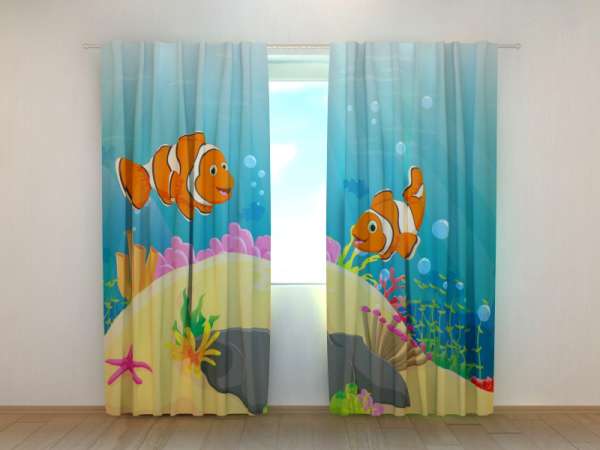 Rideau imprimé : POISSON CLOWN