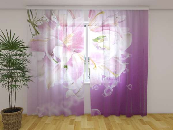 Rideau en mousseline : LYS APHRODITES