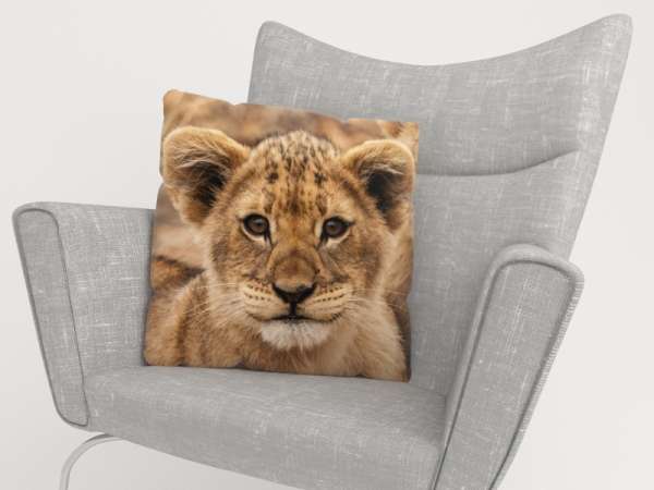 Housse de coussin : LION MIGNON