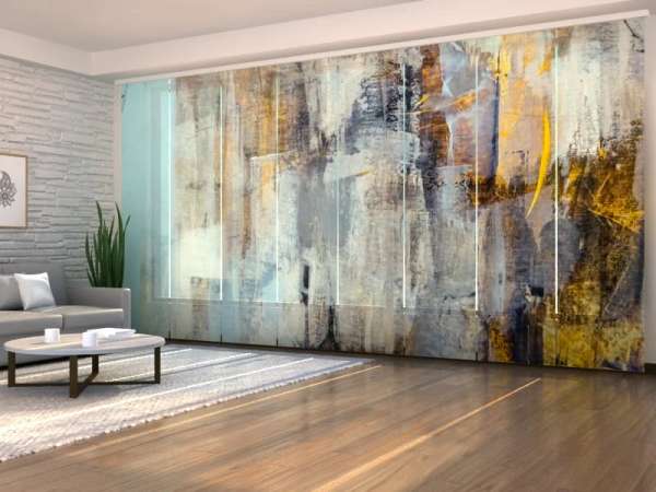 Rideau coulissant (1-8 pcs.) : PEINTURE MURALE ABSTRAITE